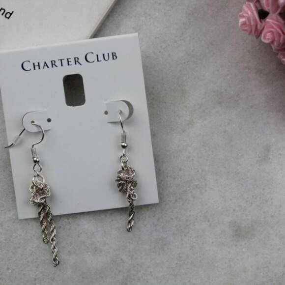 Charter Club Knotted Chain Drop Earrings - Picture 3 of 5